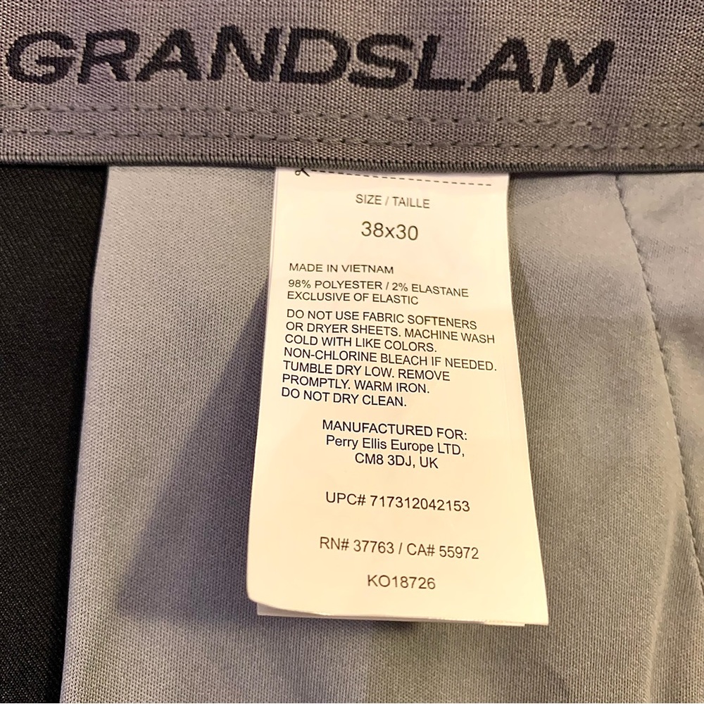 Men's Grand Slam On-Course Slim-Fit Active Waistband Stretch Golf Pants Waist 38 - Picture 8 of 9
